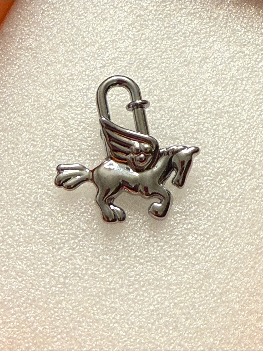 Silver Pegasus Charm Clip for Purse Accessories